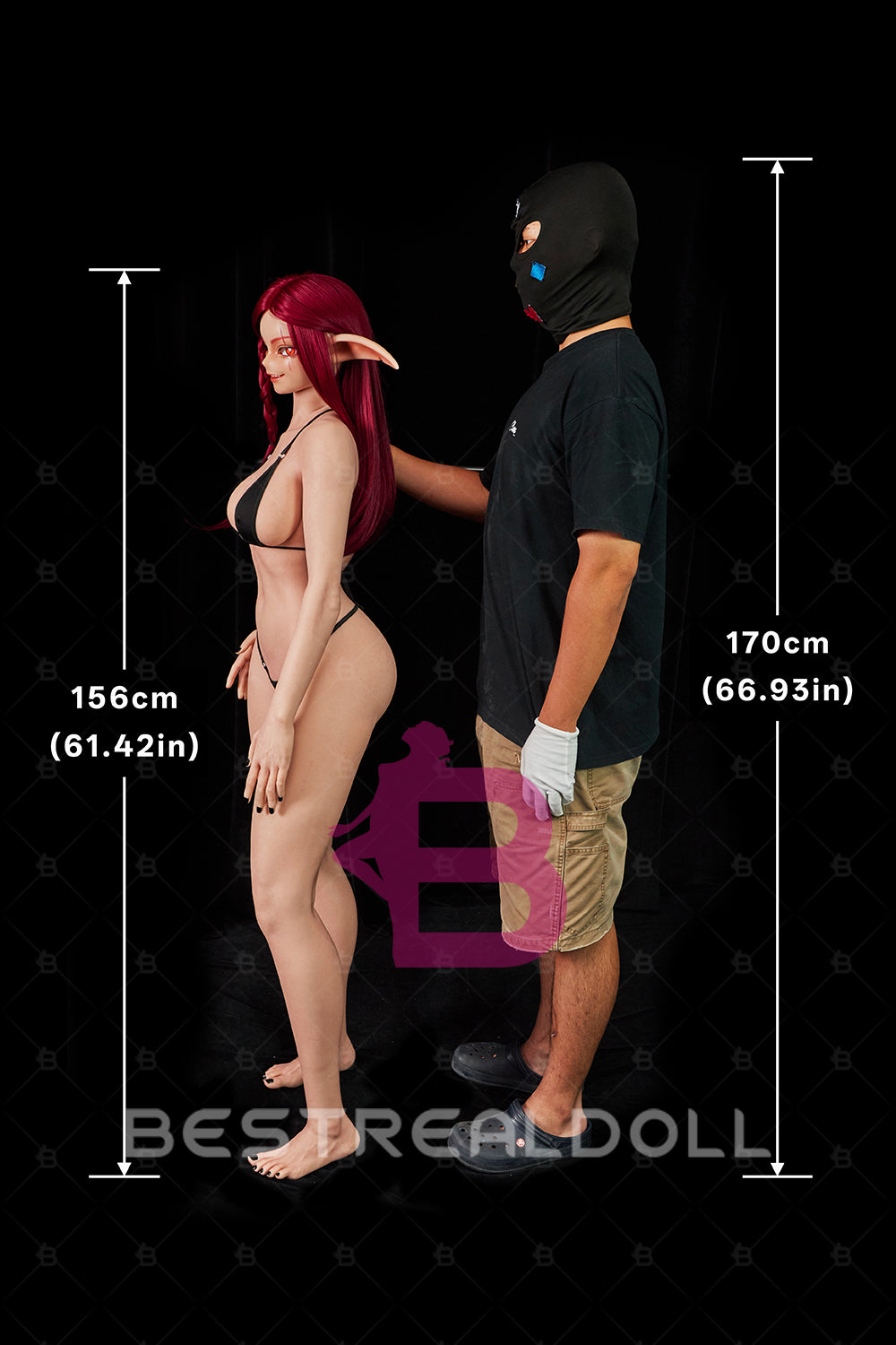 Climax ULW SiU156cm Bina Full Silicone Anime Sex Doll Soft Silicoen ROS Head Oral Sex Elf Love Doll Movable Jaw