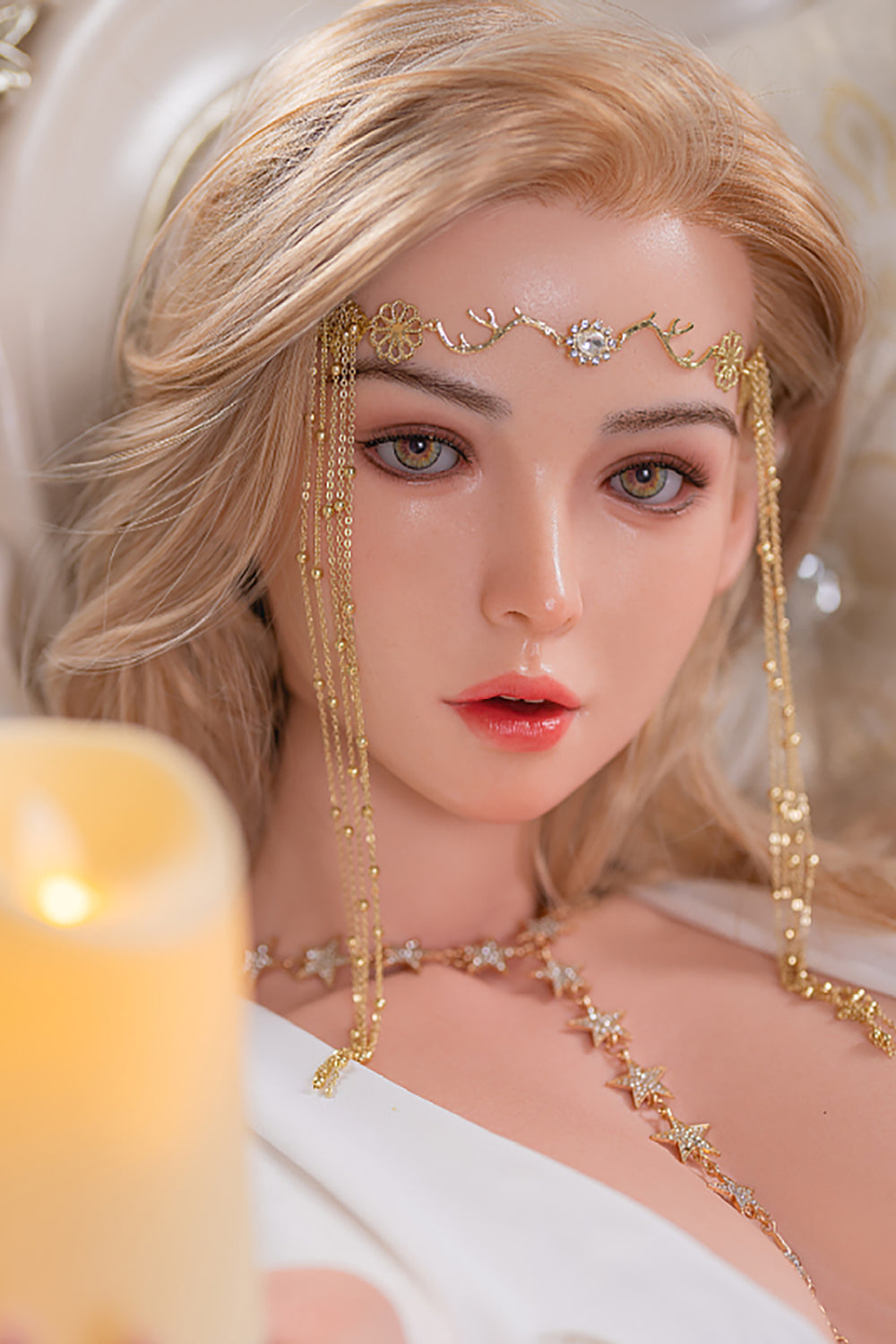 168cm Cielo #36 Full Silicone Blonde Fairy Sex Doll Realistic Medium Boobs Adult Love Doll