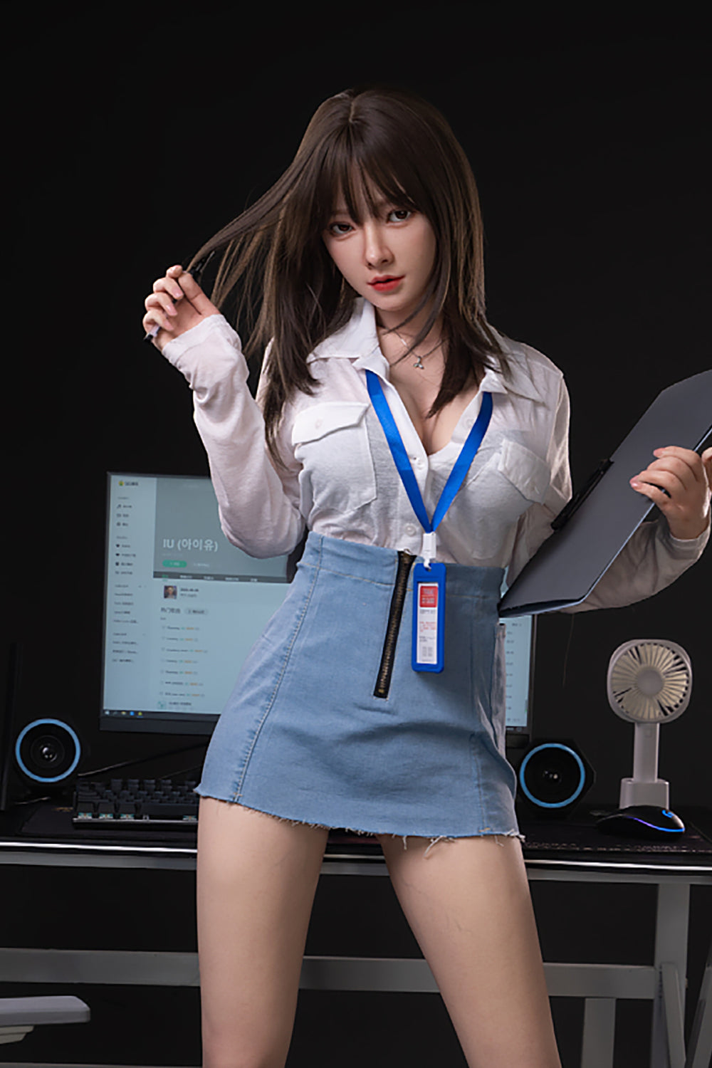 159cm Alora #430 Full Silicone Sex Doll Realistic Adult Love Doll Office Lady