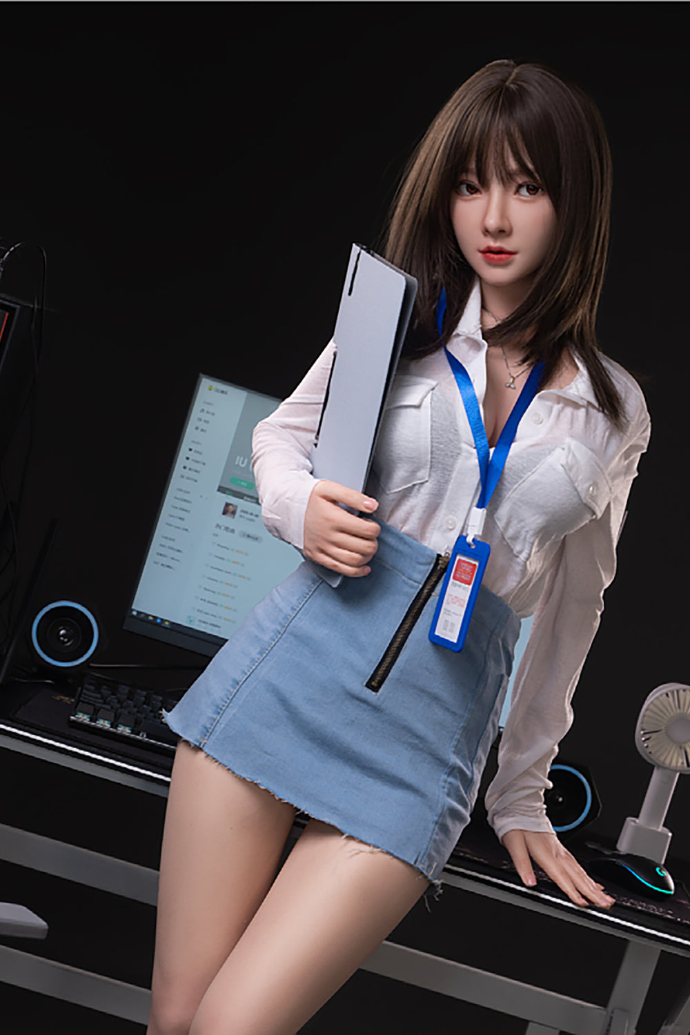 159cm Alora #430 Full Silicone Sex Doll Realistic Adult Love Doll Office Lady
