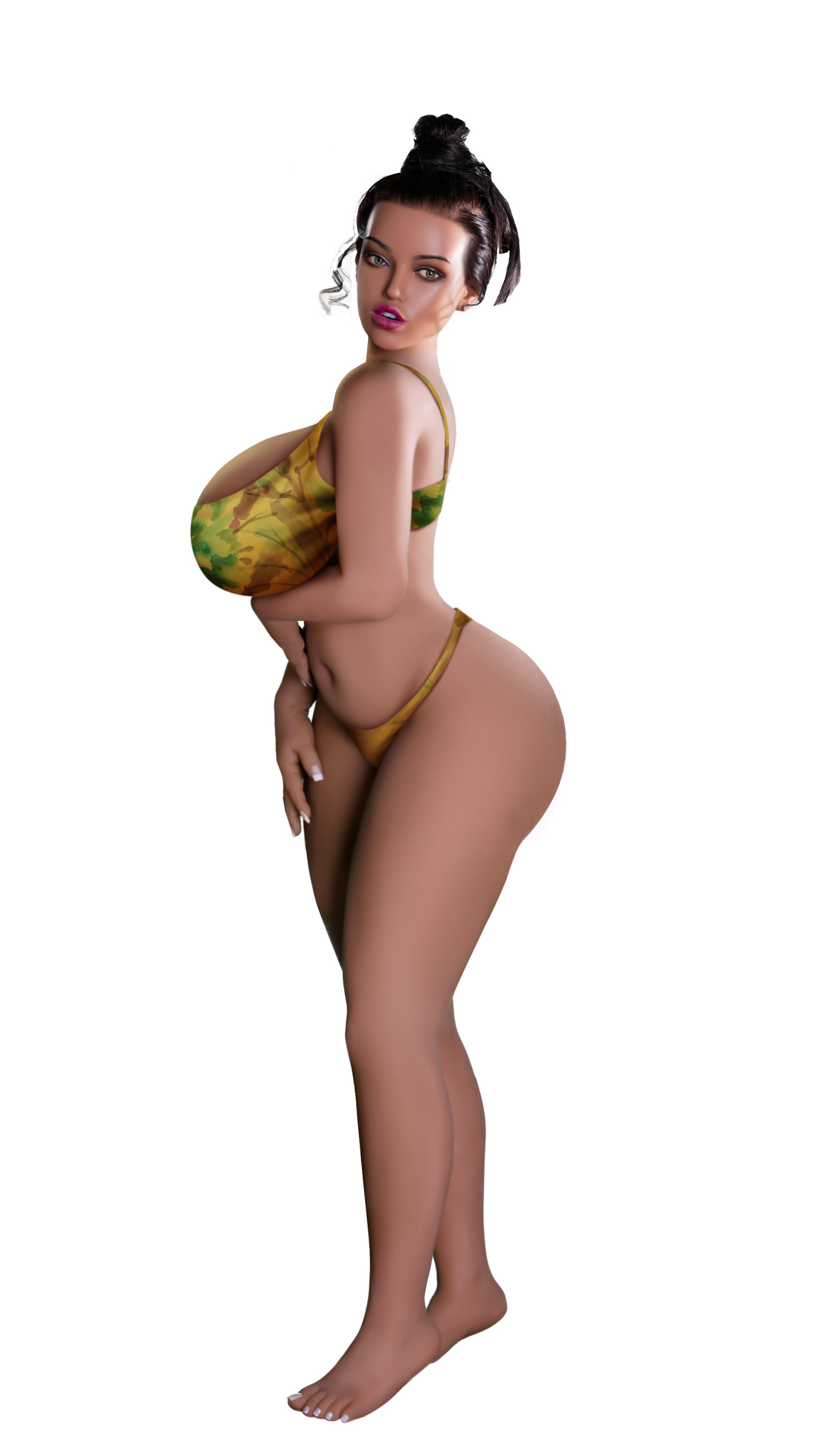 RIDMII Freya Unique Design Sexy Curve Full Silicone Adult Love Doll Big Breast Tan Skin BBW Sex Doll