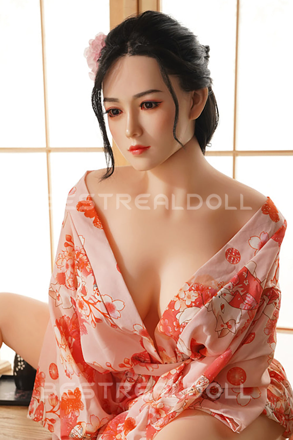 US Stock 158cm Yukina Japanese Girl Sex Doll Silicone Head with Wig TPE Body Adult Love Doll