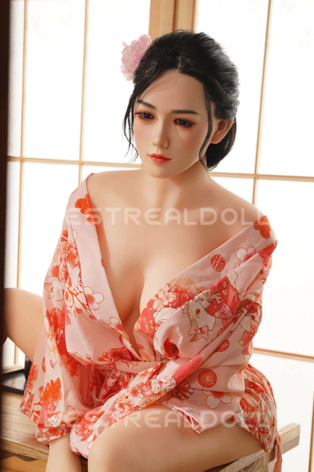 US Stock 158cm Yukina Japanese Girl Sex Doll Silicone Head with Wig TPE Body Adult Love Doll