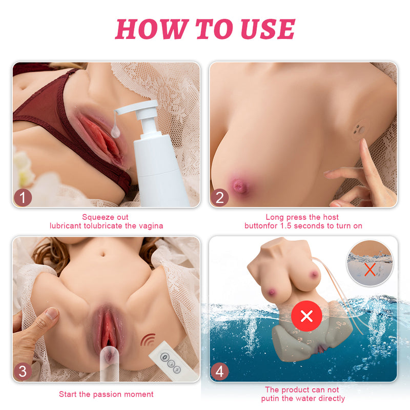 US Stock - RIDMII Torso Doll Electric Sucking Sex Doll SQ-MAS20033V