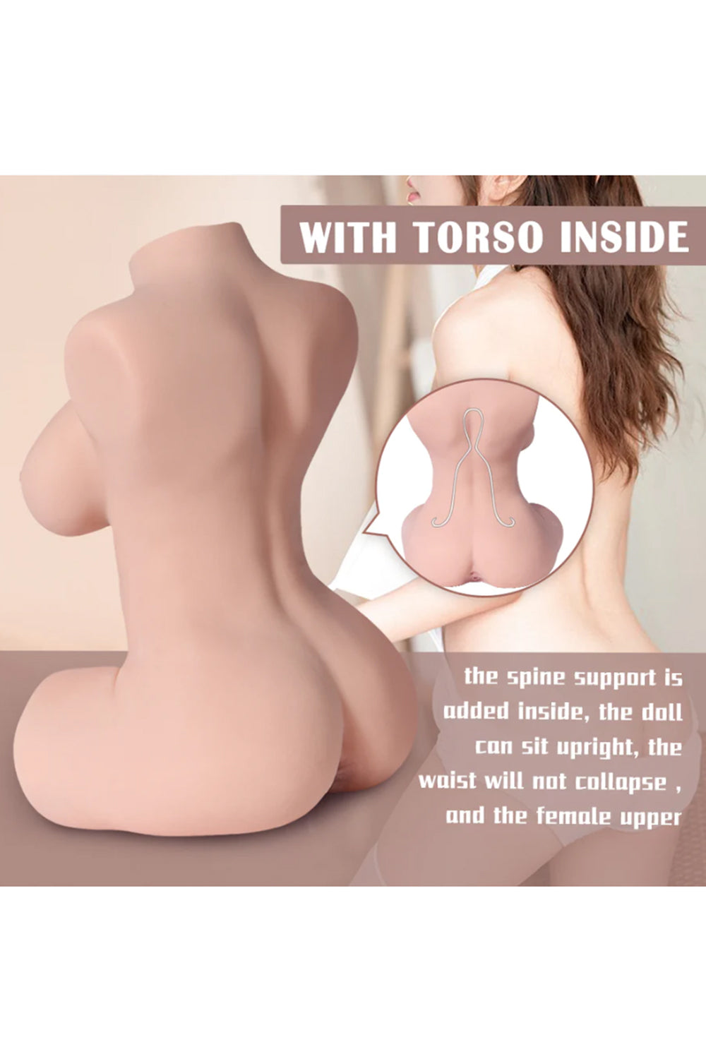 Realistic Torso Love Doll SQ-MA20020 Torso Sex Doll TPE Adult Sex Doll Torso
