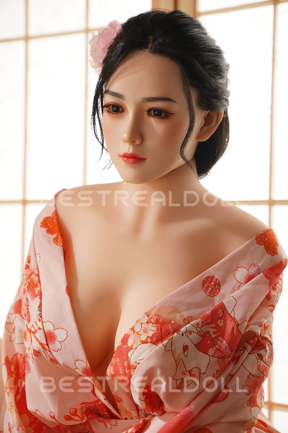 US Stock 158cm Yukina Japanese Girl Sex Doll Silicone Head with Wig TPE Body Adult Love Doll