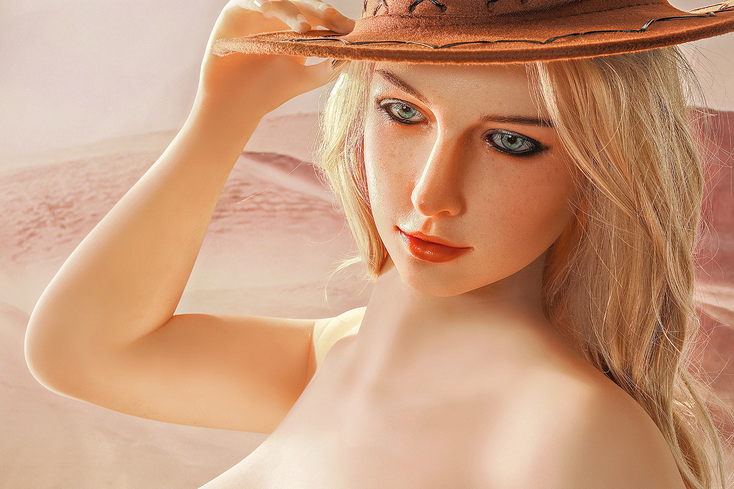 Eftychia 170cm S7 Realistic Sex Doll Desert Lady Medium Breasts Silicone Head Implanted Hair TPE Body