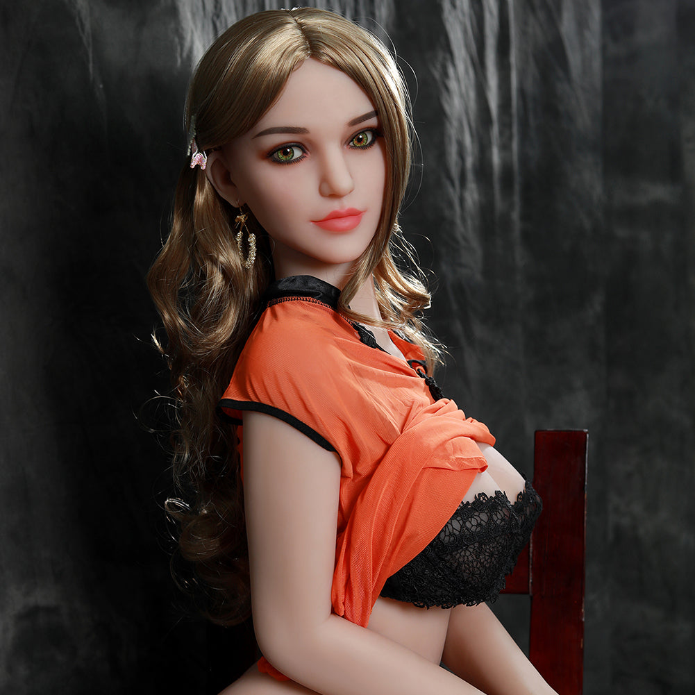 US Stock - Erin 165cm 93# Head Nature Skin Blond Big Breasts TPE Sex Doll