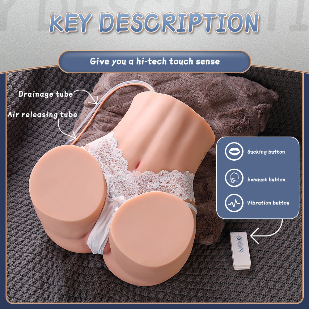 US Stock - Sexy Ass Torso Doll Electric Sucking Ass Doll Waterproof SQ-MAS50106V