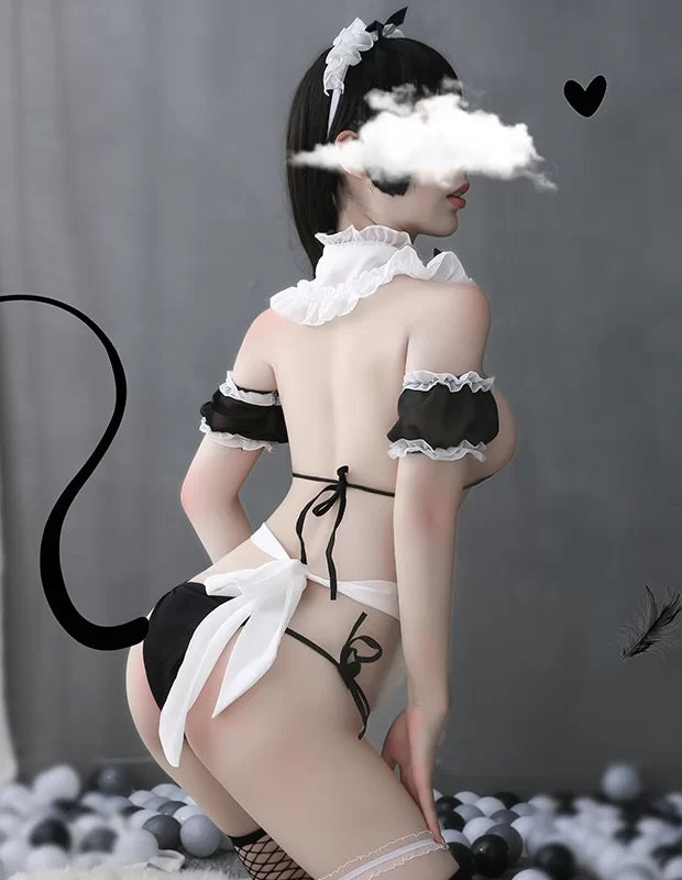 Cosplay bra lingerie maid outfit