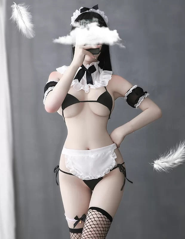 Cosplay bra lingerie maid outfit