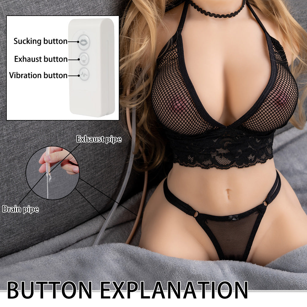 EU Stock - Torso Doll Electric Sucking TPE Sex Doll SQ-MAS20045V