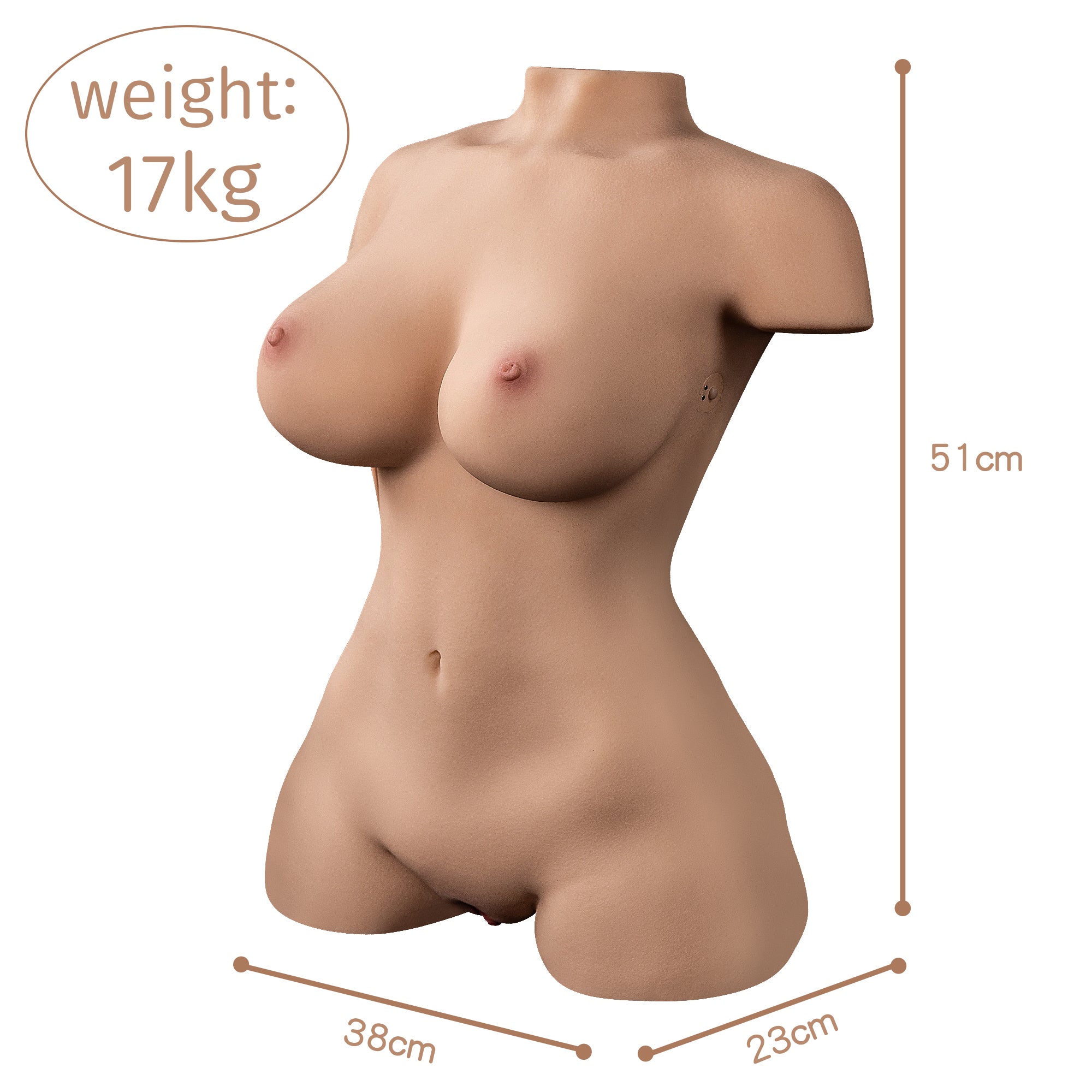 US Stock - Torso Doll Electric Sucking Sex Doll SQ-MAS20036V