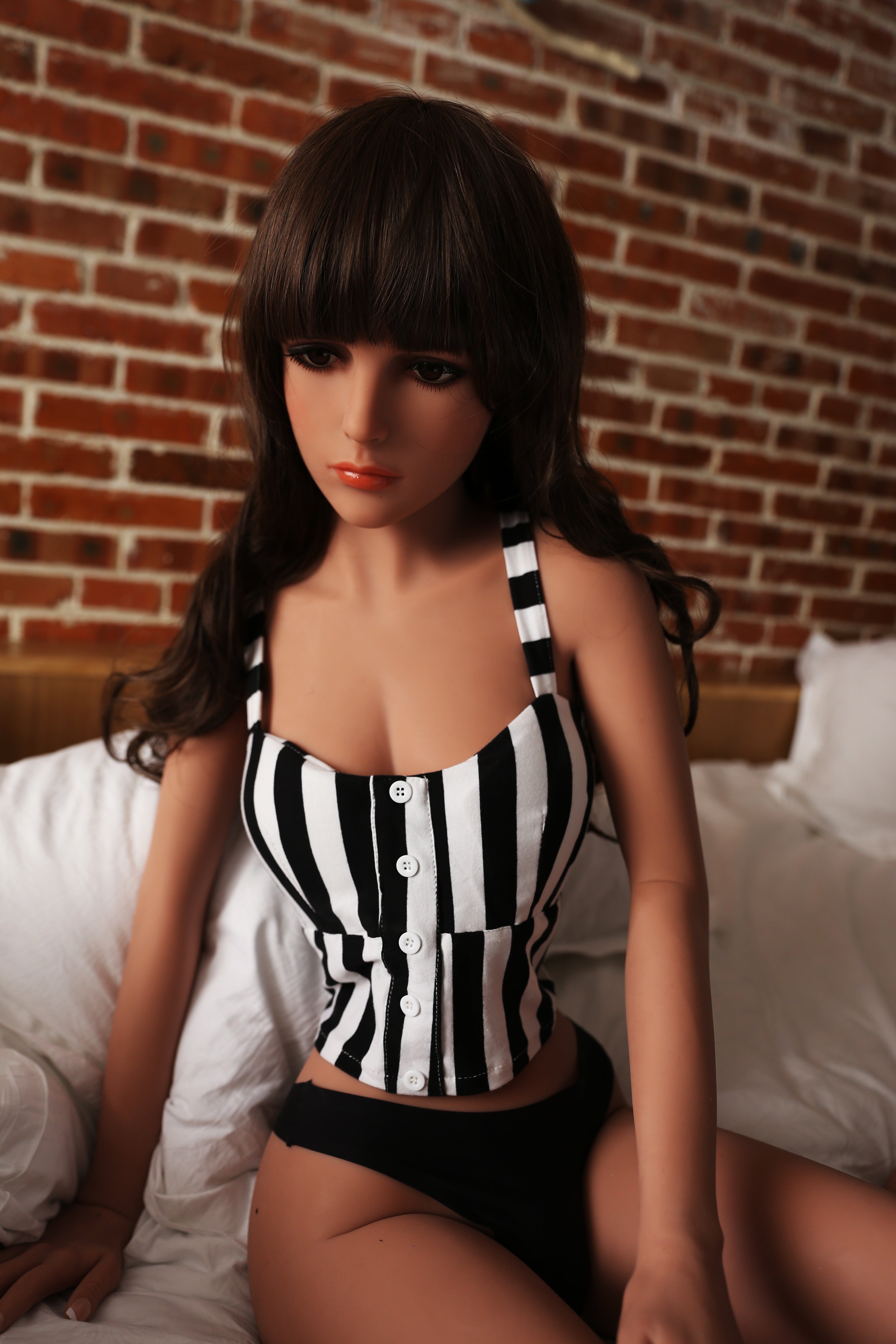Bonnie 155cm #41 Head Realistic Slim Small Breasts TPE Sex Doll Adult love Doll