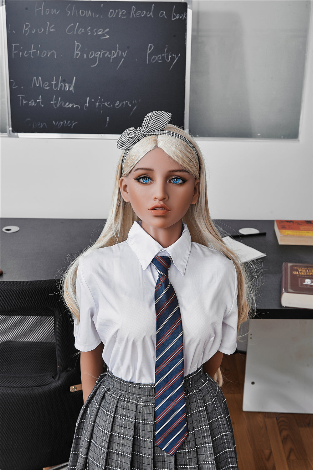 US Stock - RIDMII & Irontechdoll Victoria 150cm #50 Head Small Boobs TPE Sex Doll