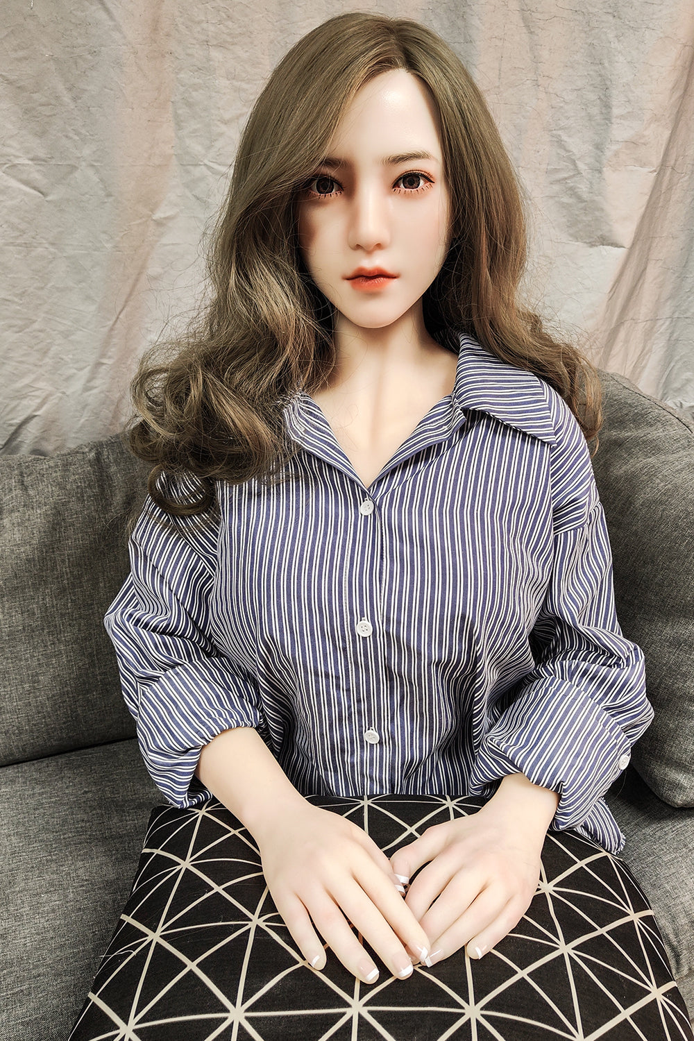 Qiang Asian Silicone Head TPE Sex Doll Smart Talking Adult Doll