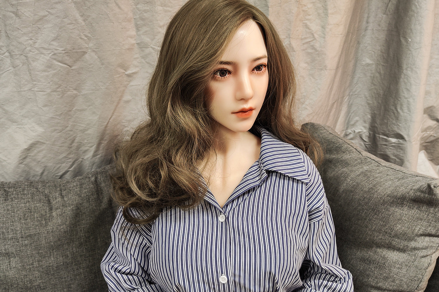 Qiang Asian Silicone Head Adult TPE Doll Head Only