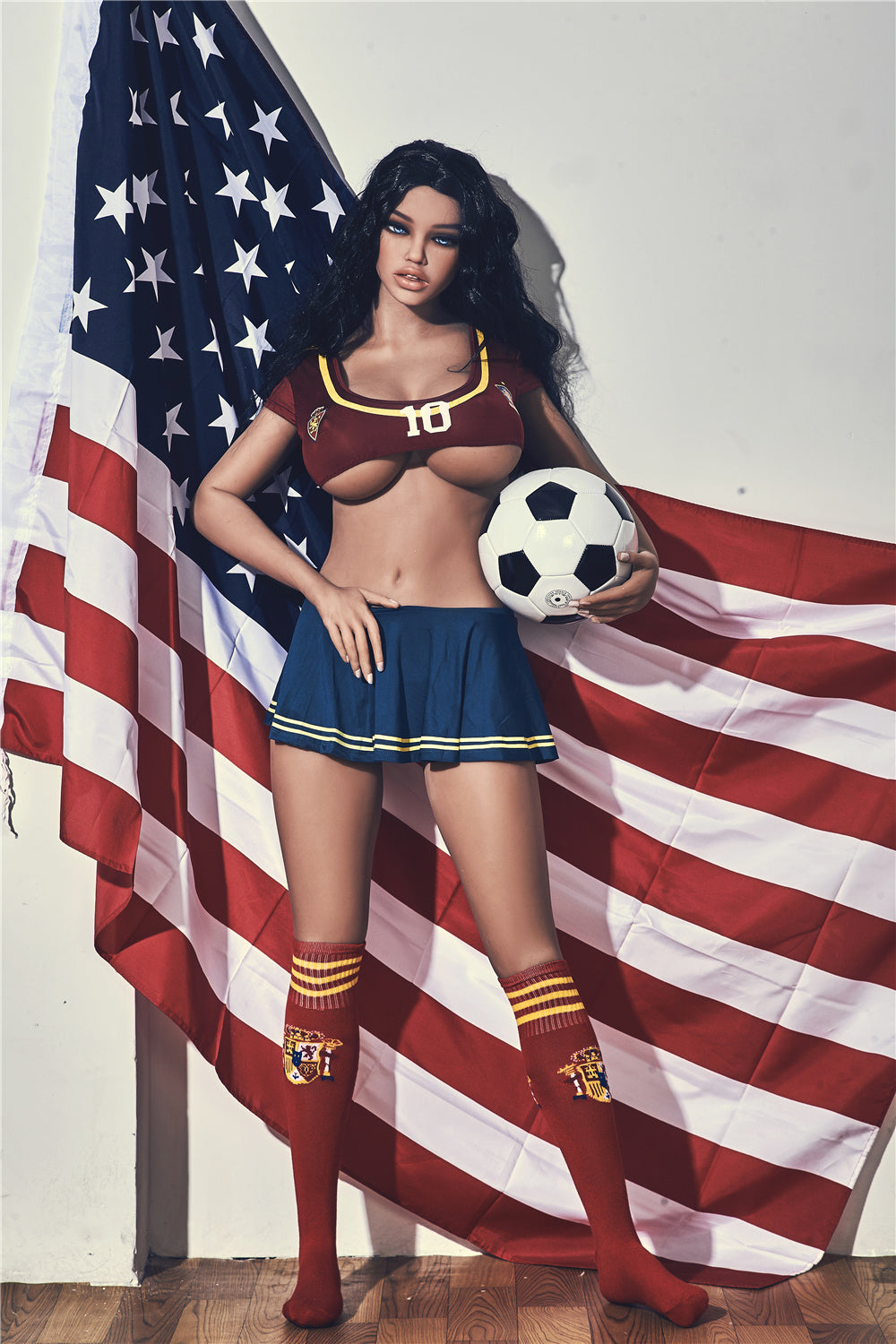 US Stock - Irontechdoll Jane 163cm #56 Head Realistic BBW TPE Sex Doll Football Girl