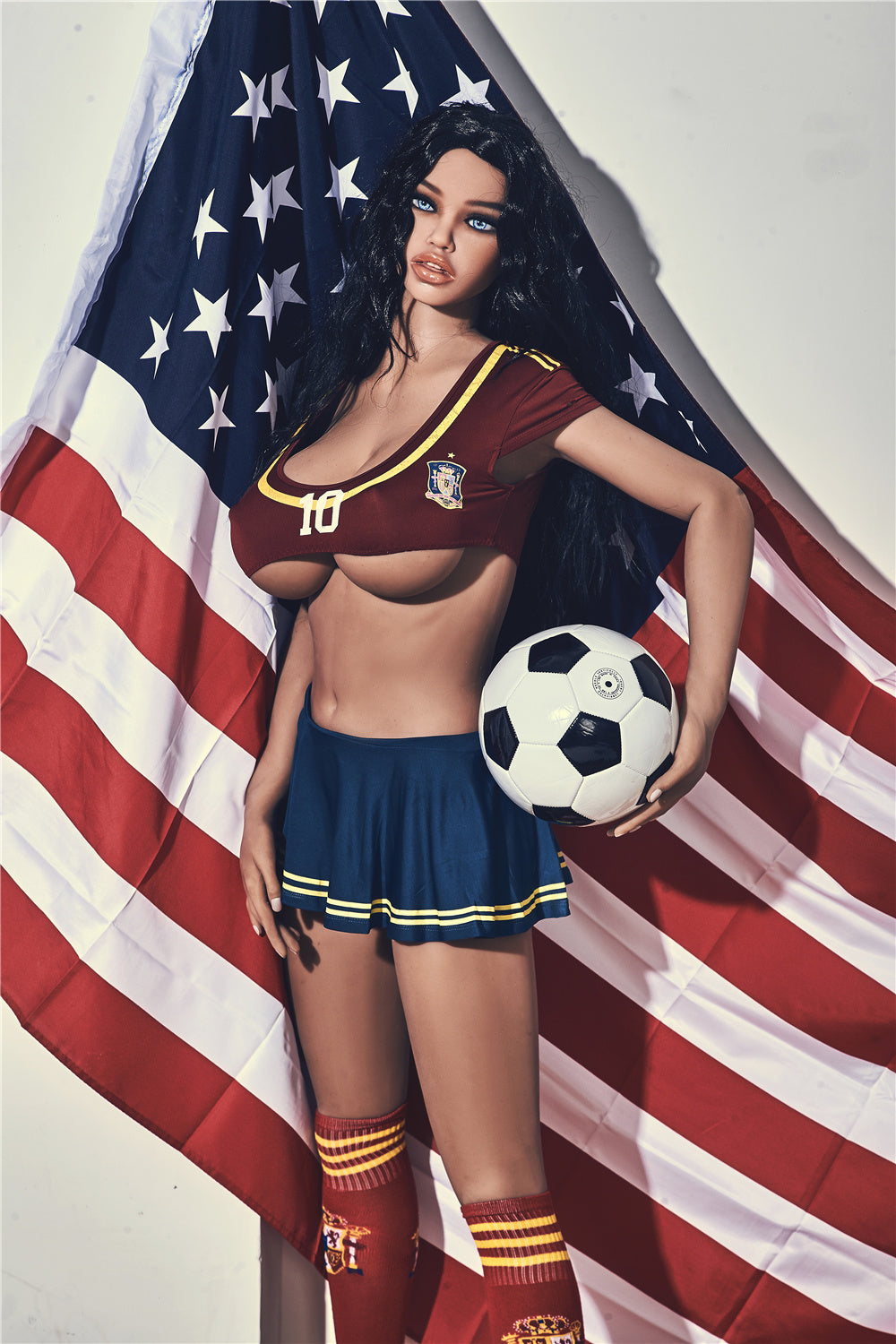 US Stock - Irontechdoll Jane 163cm #56 Head Realistic BBW TPE Sex Doll Football Girl