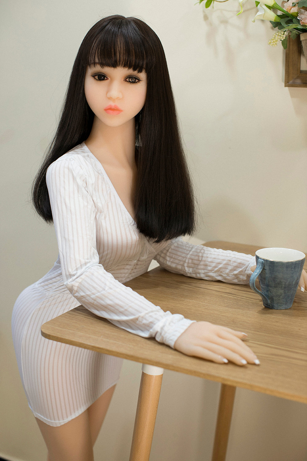 US Stock - Beatrice 158CM #088 Head Cute TPE Sex Doll Realistic Small Breasts Love Doll