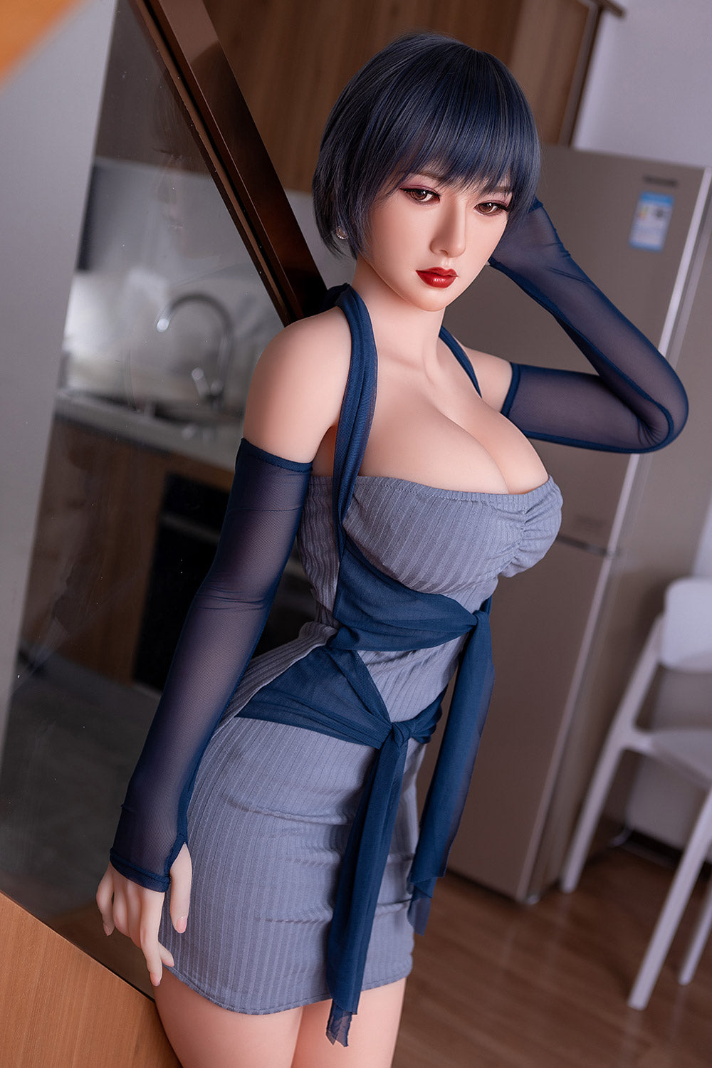 Karen 160cm #54 Head B-cup TPE Sex Doll Short Hair Goddess Realistic Sexy Love Doll