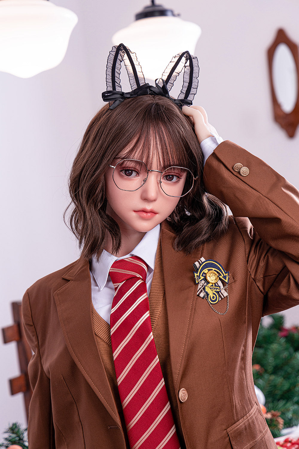 Euphemia 163cm #66 Preppy Style Girl Love Doll Big Breasts Full Silicone Realistic Sex Doll