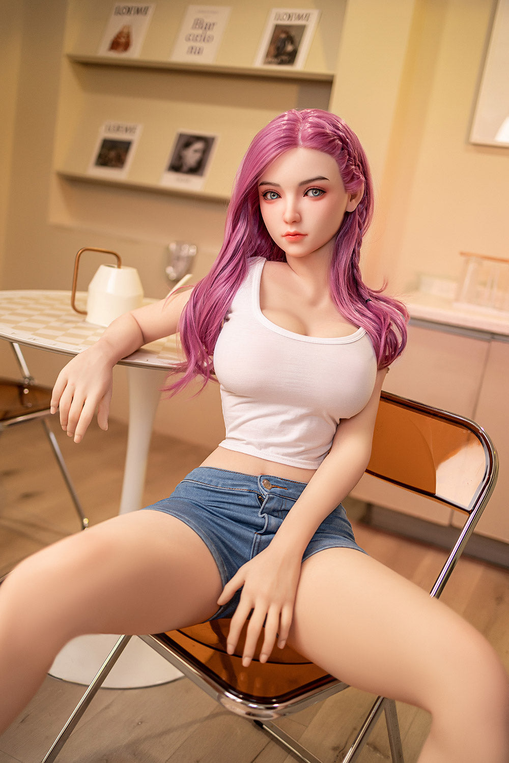 US Stock - Jacintha 160cm #58 B-cup Sex Doll Red Hair Young Girl Jelly Breasts Realistic Love Doll