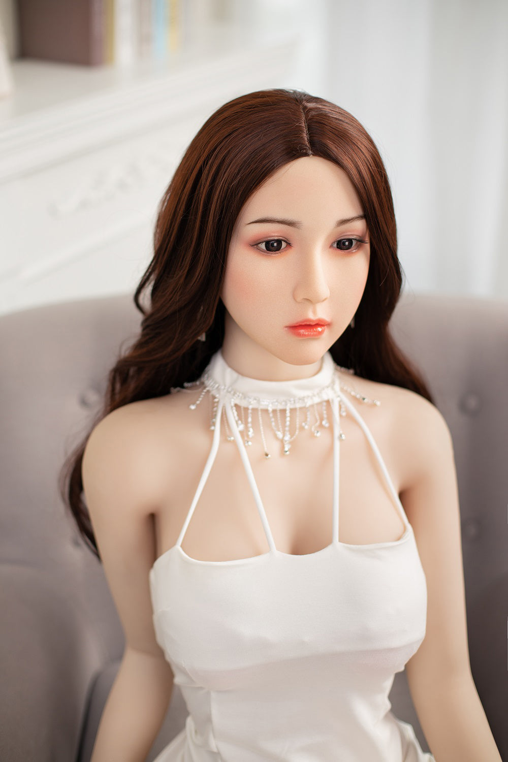US Stock - Qian 165cm Good Girl Asian Realistic Adult Love Doll Big Boobs TPE Sex Doll